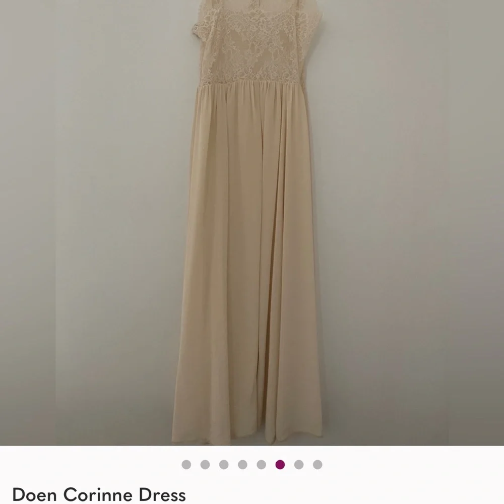 Doen Corinne Lace Midi Dress in Cream - Picture 5 of 7